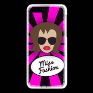 Coque iPhone 5C Miss Fashion Chatain