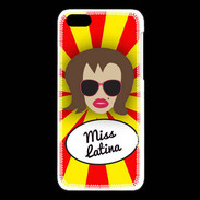 Coque iPhone 5C Miss Latina Chatain