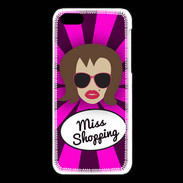 Coque iPhone 5C Miss Shopping Chatain
