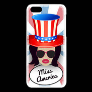 Coque iPhone 5C Miss USA Brune