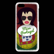 Coque iPhone 5C Miss Portugal Brune
