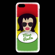 Coque iPhone 5C Miss Rasta Brune