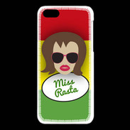 Coque iPhone 5C Miss Rasta Chatain