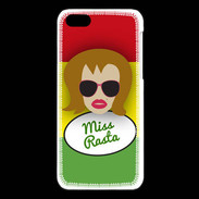 Coque iPhone 5C Miss Rasta Rousse