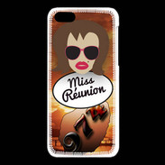 Coque iPhone 5C Miss Réunion Chatain