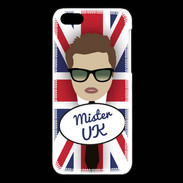 Coque iPhone 5C Mister UK Chatain