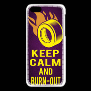 Coque iPhone 5C Keep Calm and Burn Out violet