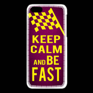Coque iPhone 5C Keep Calm and Be Fast Rose