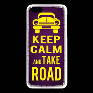 Coque iPhone 5C Keep Calm and Take o road 2 Violet
