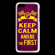 Coque iPhone 5C Keep Calm and Be the First Rose