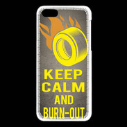 Coque iPhone 5C Keep Calm and Burn Out Gris