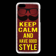 Coque iPhone 5C Keep Calm and Have a good Style Rouge