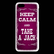 Coque iPhone 5C Keep Calm and Take Jack Rose