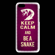 Coque iPhone 5C Keep Calm and Be a Snake Rose