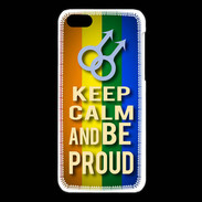 Coque iPhone 5C Keep Calm and Be Proud mens Gay