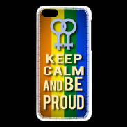 Coque iPhone 5C Keep Calm and Be proud Women Gay