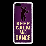 Coque iPhone 5C Keep Calm and Dance Violet