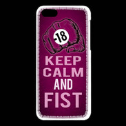Coque iPhone 5C Keep Calm and Fist Rose