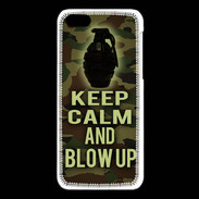 Coque iPhone 5C Keep Calm and Grenade Camouflage