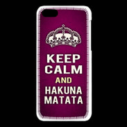 Coque iPhone 5C Keep Calm and Hakuna Matata rose