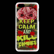 Coque iPhone 5C Keep Calm and Kill Zombies camouflage