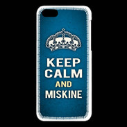 Coque iPhone 5C Keep Calm and Miskine Bleu