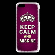 Coque iPhone 5C Keep Calm and Miskine Rose