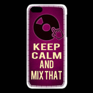 Coque iPhone 5C Keep Calm and Mix That Rose