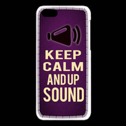 Coque iPhone 5C Keep Calm and Up Sound Violet