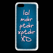 Coque iPhone 5C LOL MDR bleu ZG