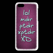 Coque iPhone 5C LOL MDR Rose ZG