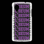 Coque LG Nexus 5 L'seum violet