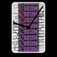Grande pendule murale L'seum violet