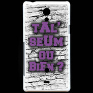 Coque Sony Xperia T Ta l'seum ou bien Violet