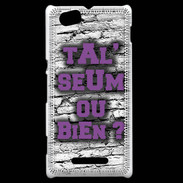 Coque Sony Xperia M Ta l'seum ou bien Violet