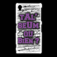 Coque Sony Xpéria Z1 Ta l'seum ou bien Violet