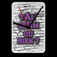 Grande pendule murale Ta l'seum ou bien Violet