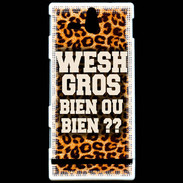 Coque Sony Xperia U Wesh Gros Léopard