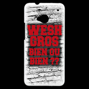 Coque HTC One Wesh Gros Rouge