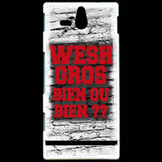 Coque Sony Xperia U Wesh Gros Rouge