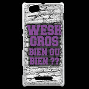 Coque Sony Xperia M Wesh Gros Violet