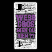 Coque Huawei Ascend P2 Wesh Gros Violet