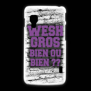 Coque LG L5 2 Wesh Gros Violet