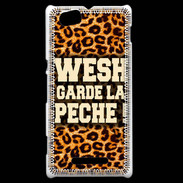 Coque Sony Xperia M Wesh garde la pèche Léopard
