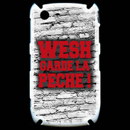 Coque Blackberry 8520 Wesh garde la pèche Rouge