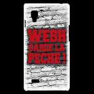 Coque LG Optimus L9 Wesh garde la pèche Rouge