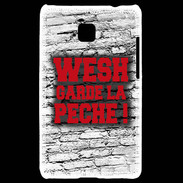 Coque LG Optimus L3 II Wesh garde la pèche Rouge