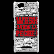 Coque Sony Xperia M Wesh garde la pèche Rouge