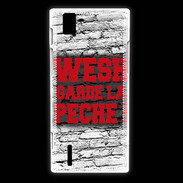 Coque Huawei Ascend P2 Wesh garde la pèche Rouge
