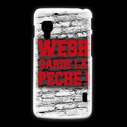 Coque LG L5 2 Wesh garde la pèche Rouge
